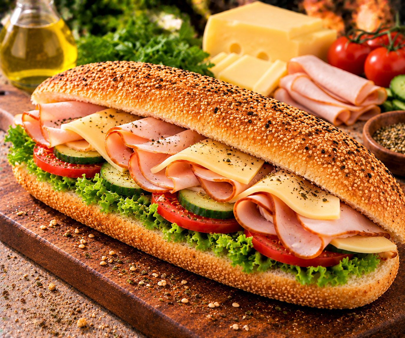 Turkey and cheese Samouna